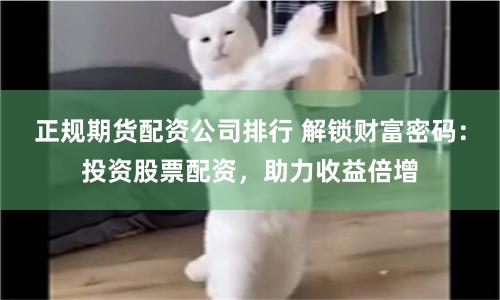 正规期货配资公司排行 解锁财富密码：投资股票配资，助力收益倍增