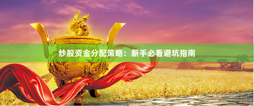 炒股资金分配策略:新手必看避坑指南